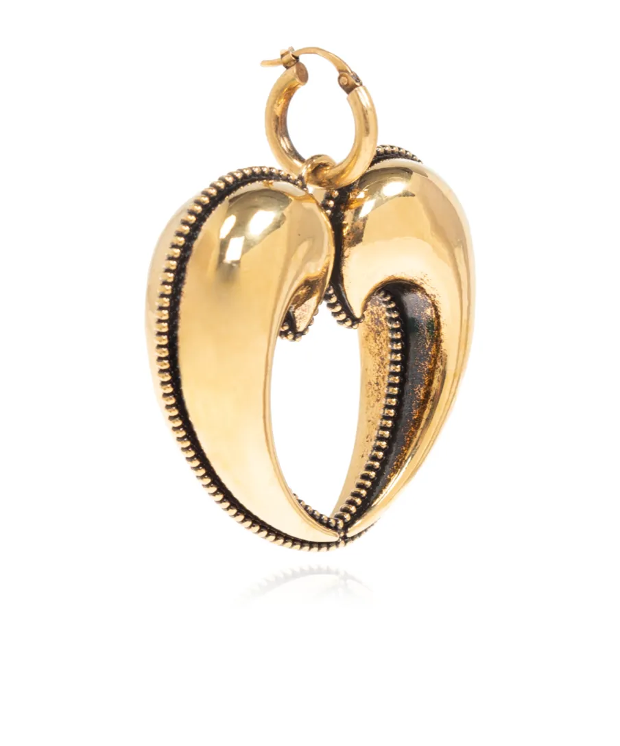 Heart Embellished Drop Earrings