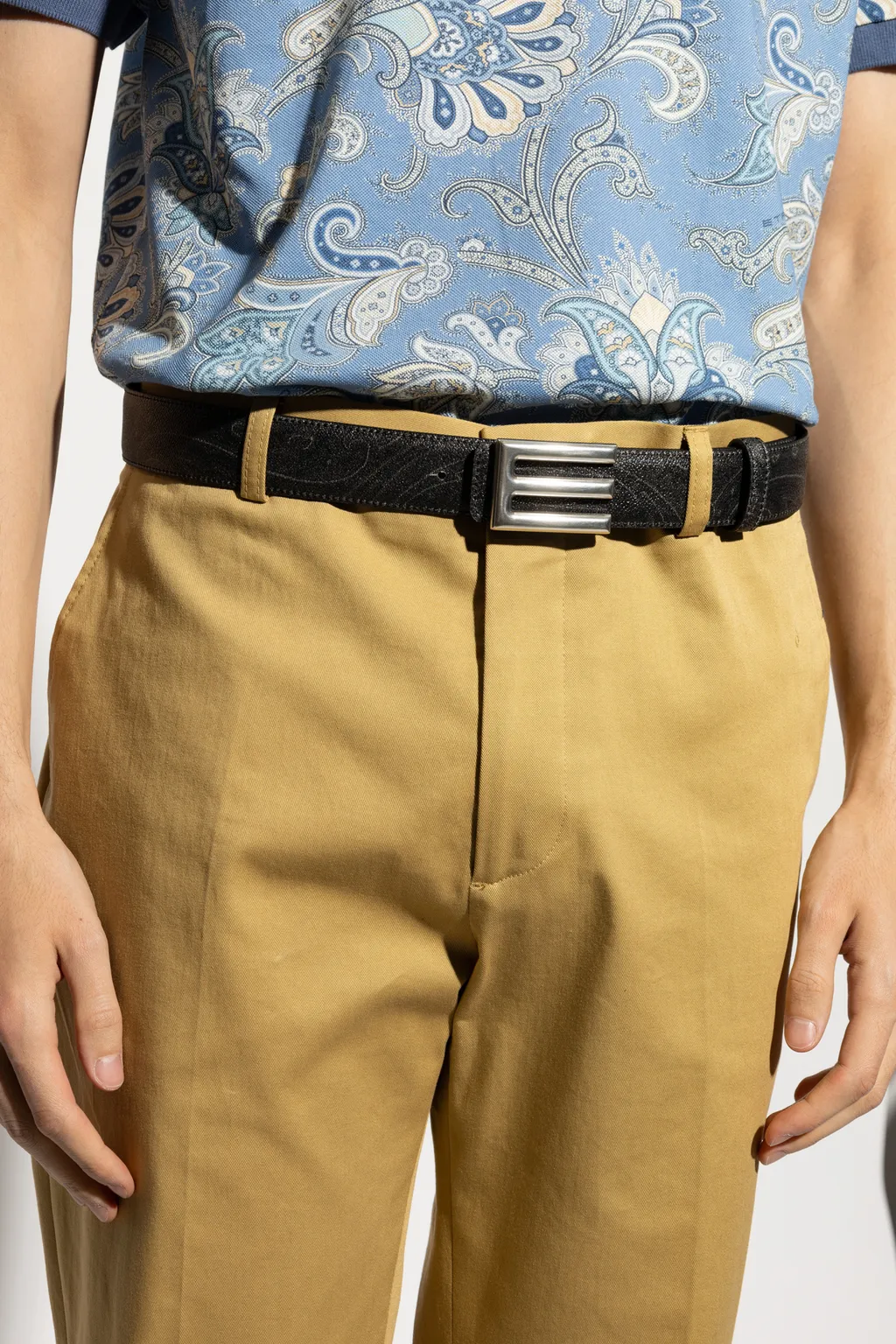 Paisley Printed Buckled Belt