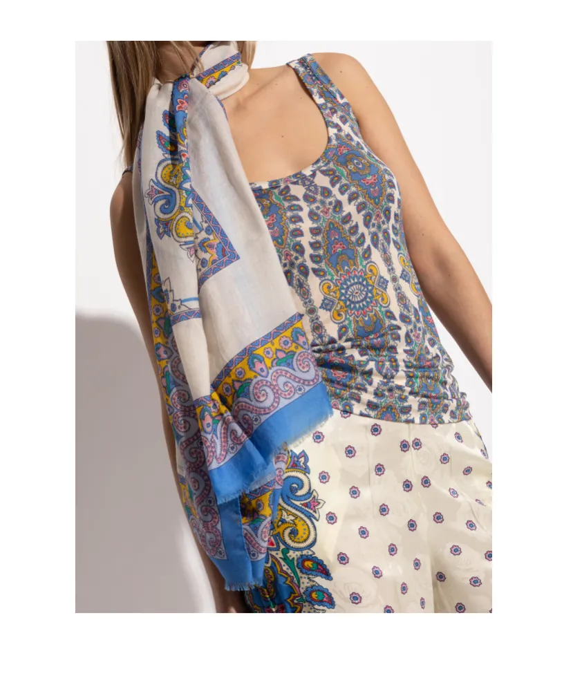 Floral Patterned Scarf