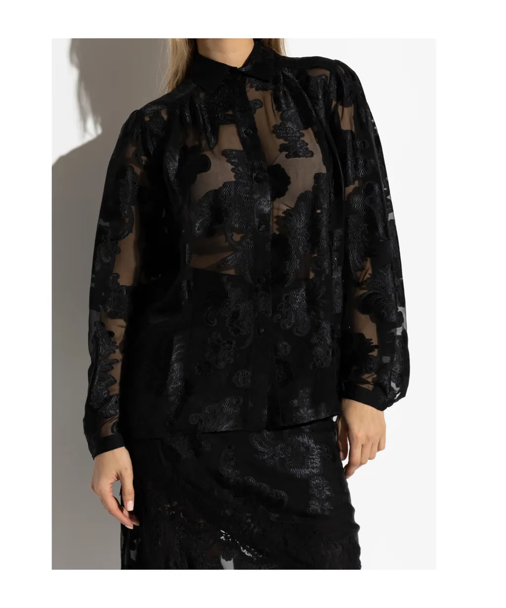 Semi-Sheer Chiffon Shirt