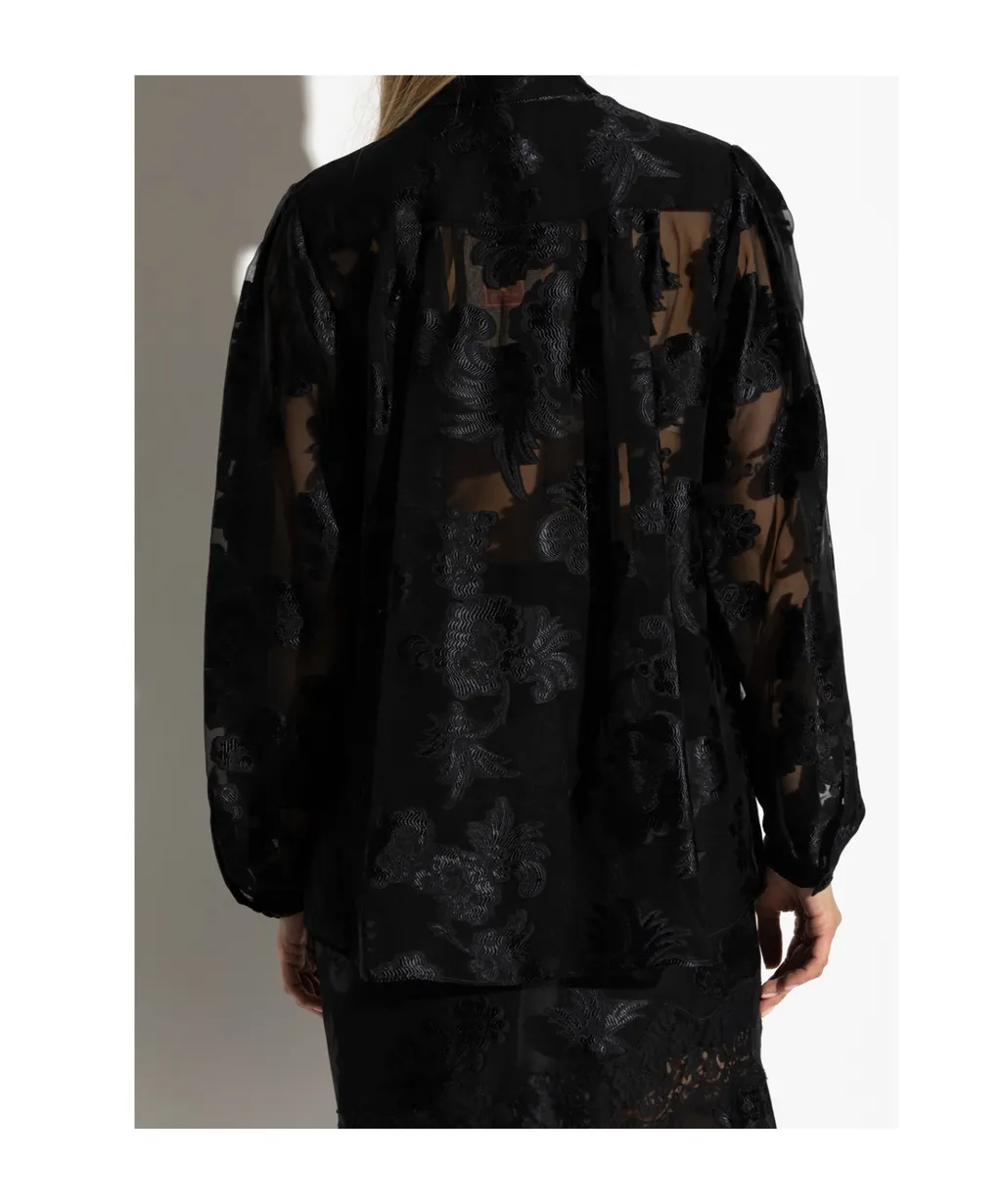 Semi-Sheer Chiffon Shirt