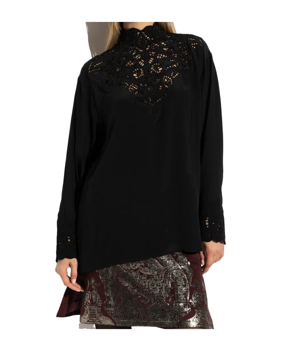 Lace Detailed Long-Sleeve Top