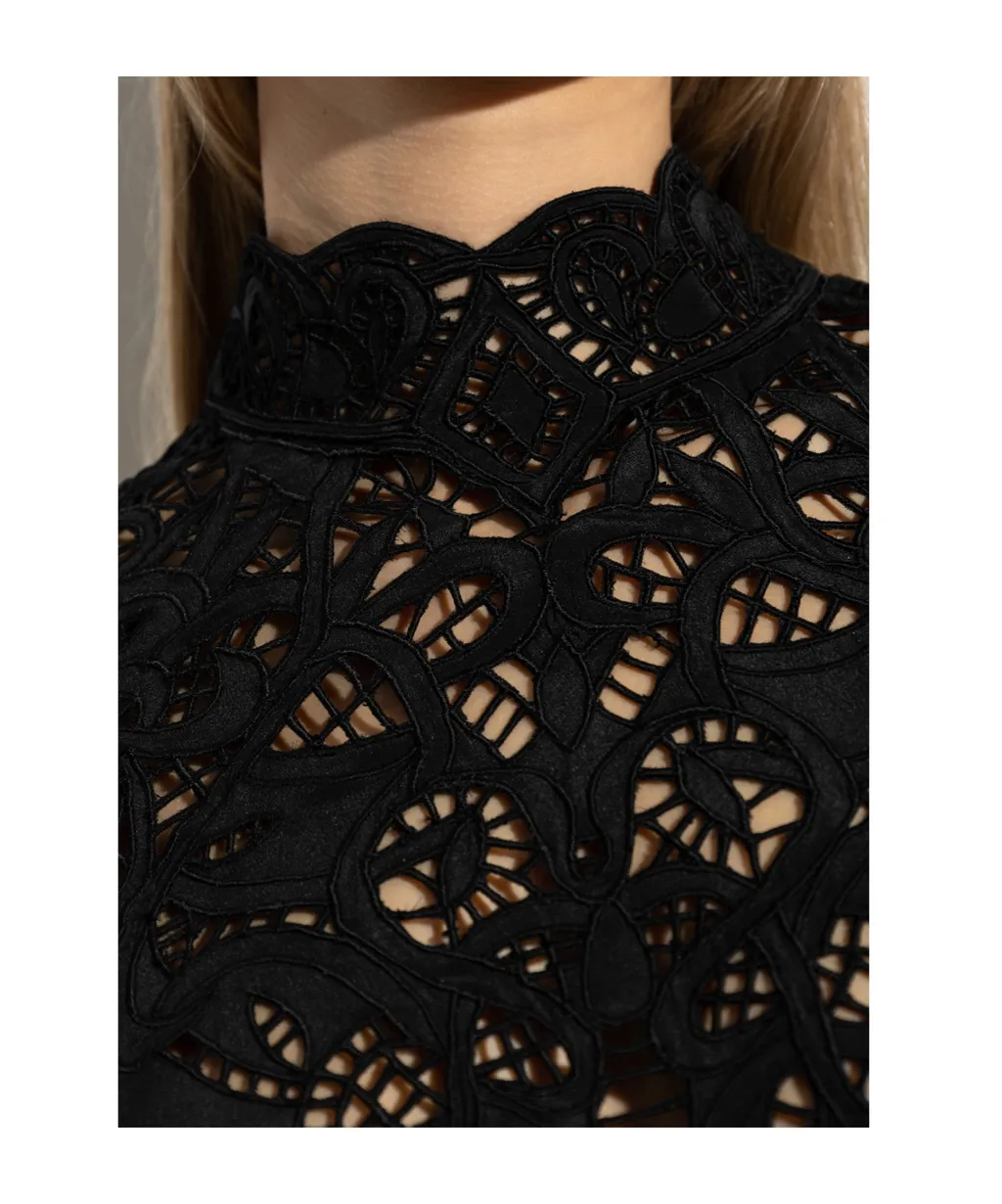 Lace Detailed Long-Sleeve Top