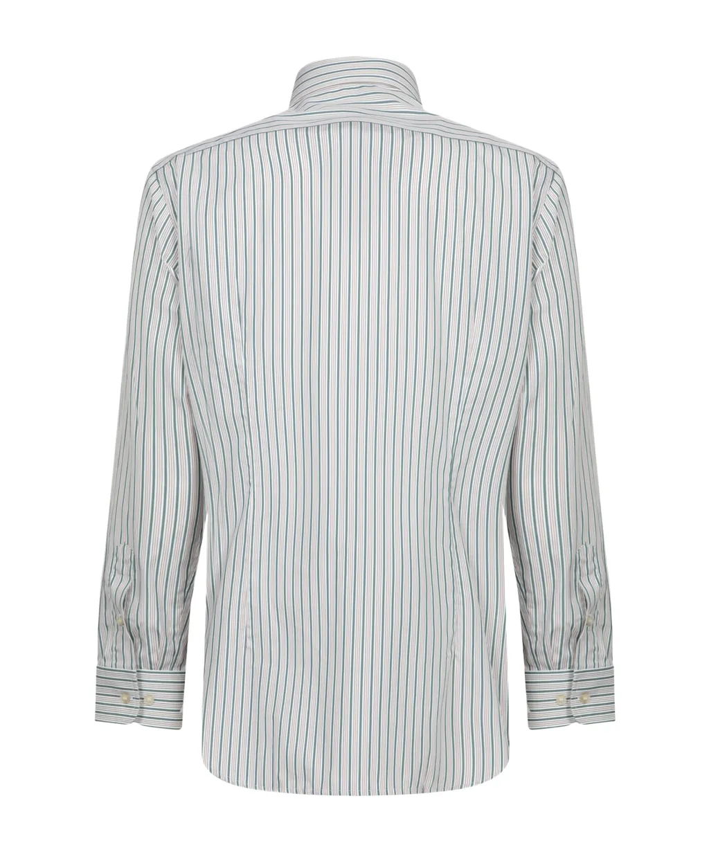 Logo Embroidered Striped Shirt