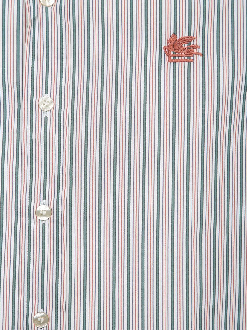 Logo Embroidered Striped Shirt