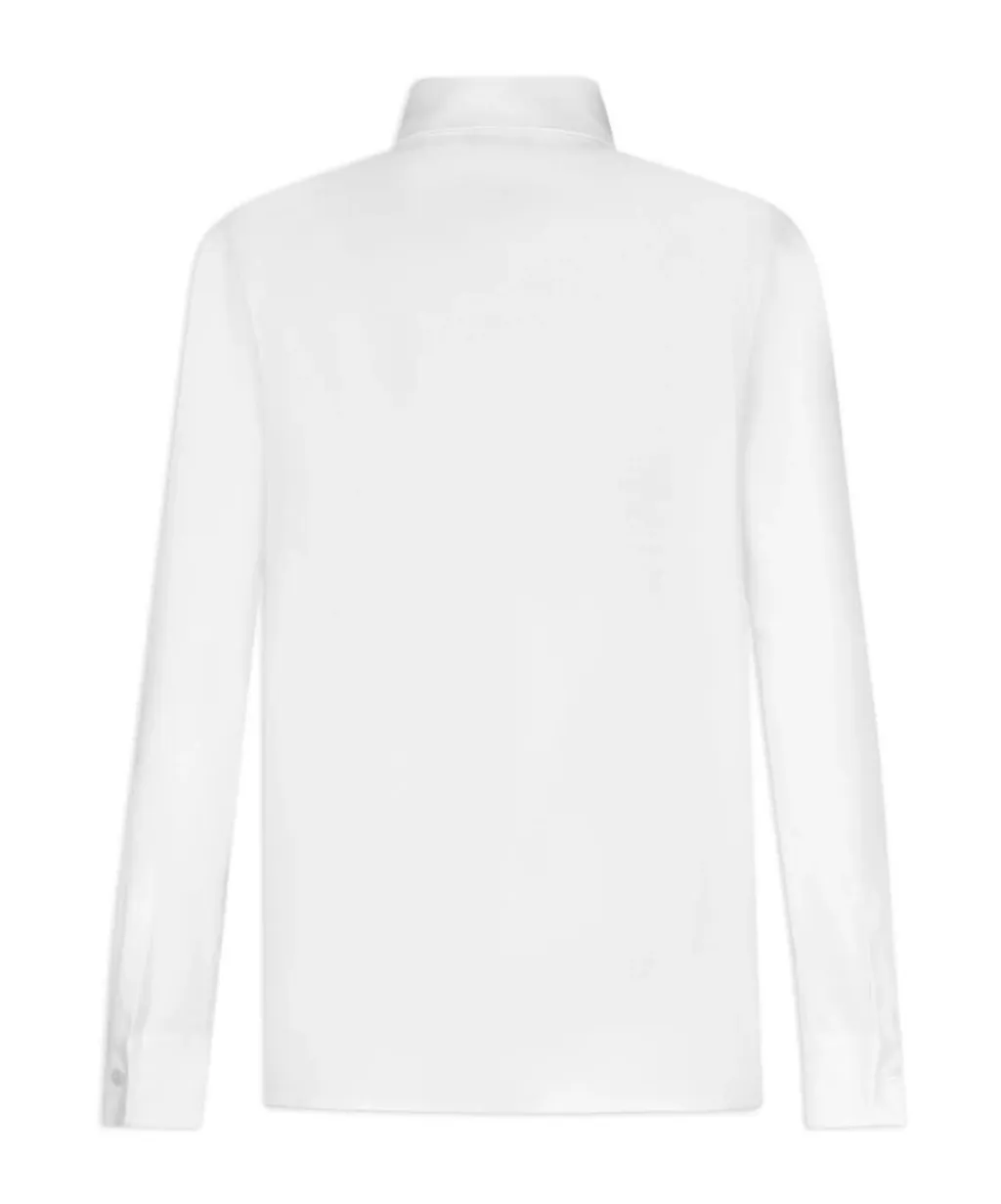 Pegaso-Embroidered Straight Hem Shirt