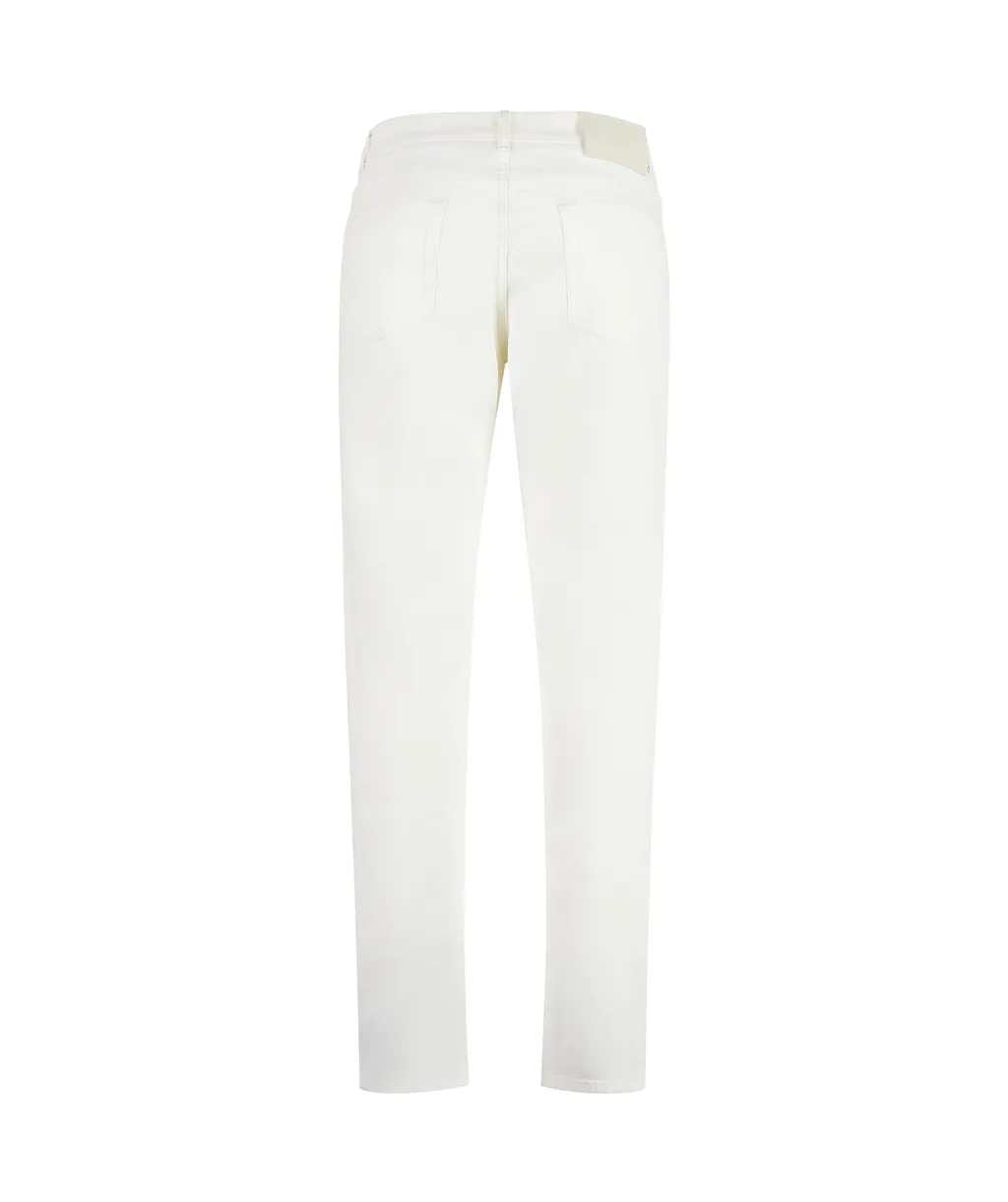 Logo Patch Straight Leg Jeans