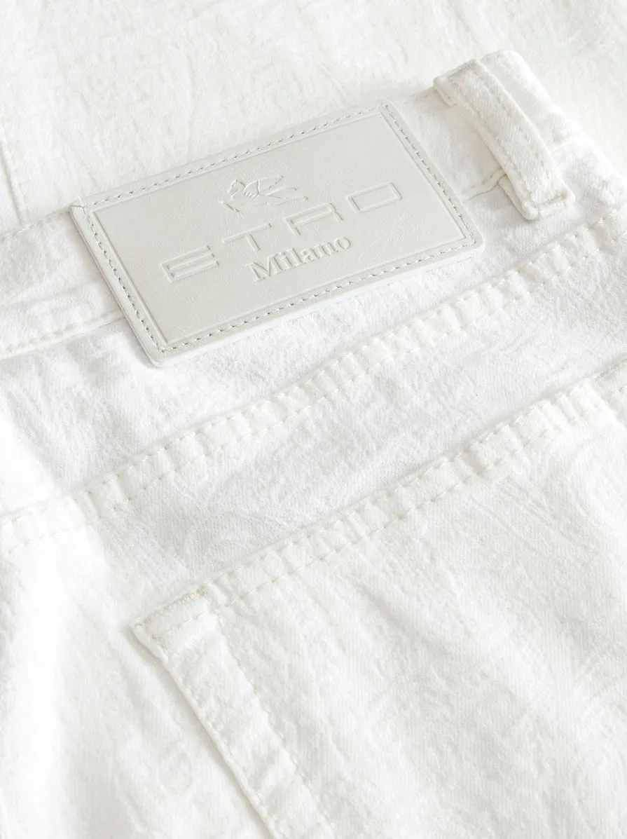 Logo Patch Straight Leg Jeans