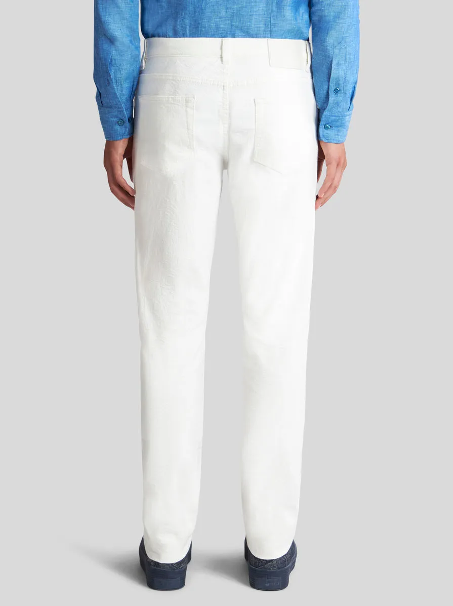 Logo Patch Straight Leg Jeans