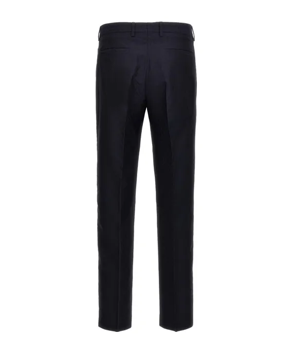 Patterned Pleat Front Trousers