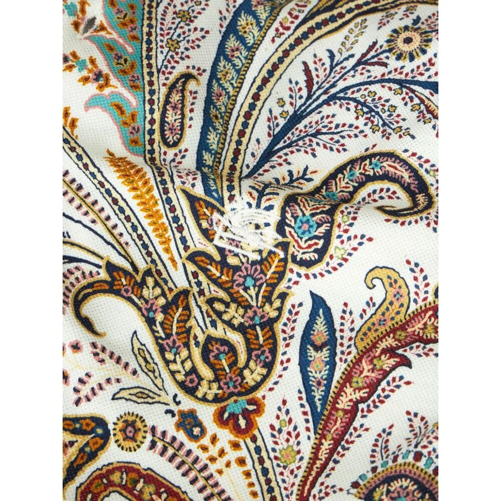 Paisley Printed Short-Sleeved Polo Shirt