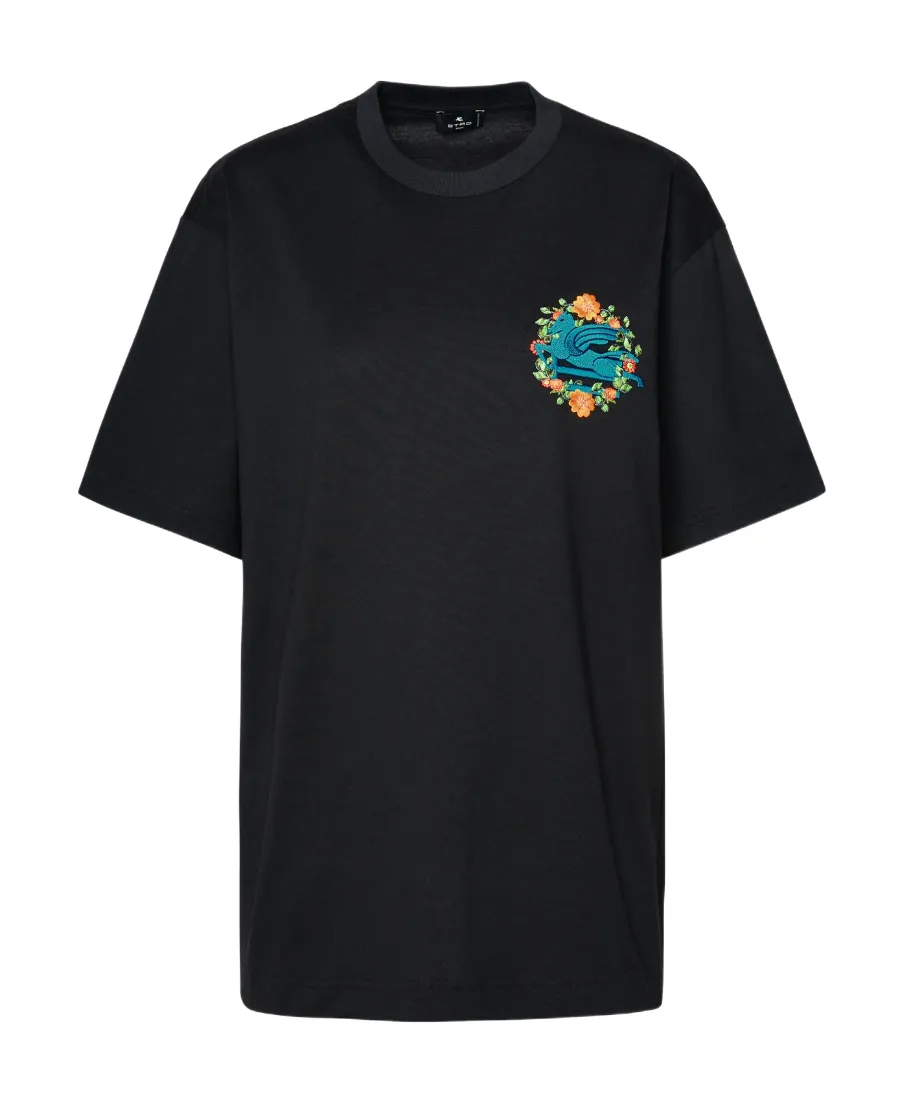 Logo Embroidered Oversized T-Shirt