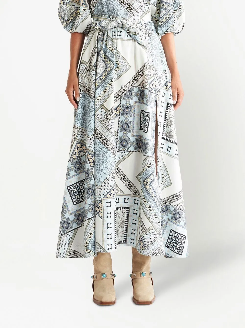 A-Line Graphic-Printed Skirt