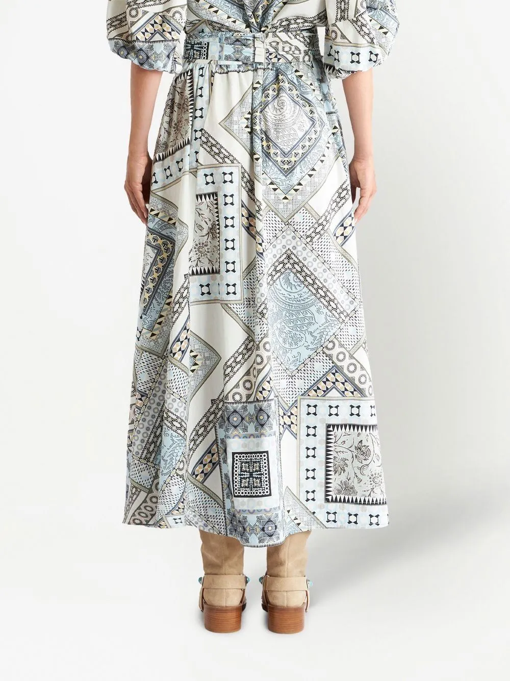 A-Line Graphic-Printed Skirt