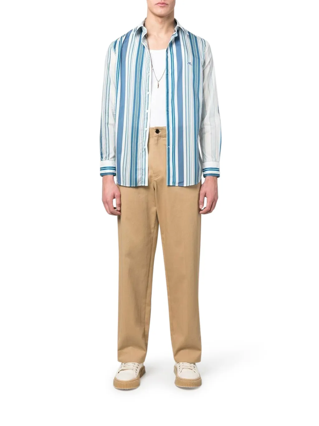 Vertical Stripe Print Shirt