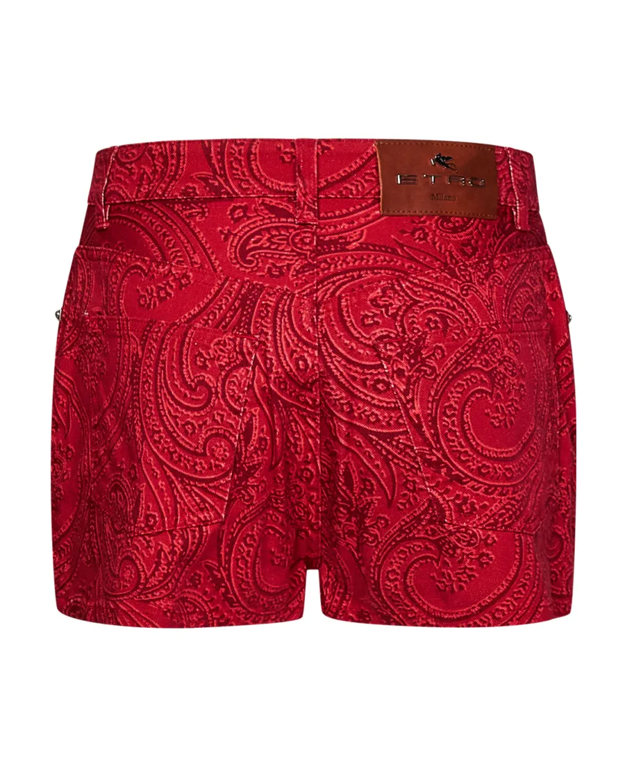 Paisley Print Shorts