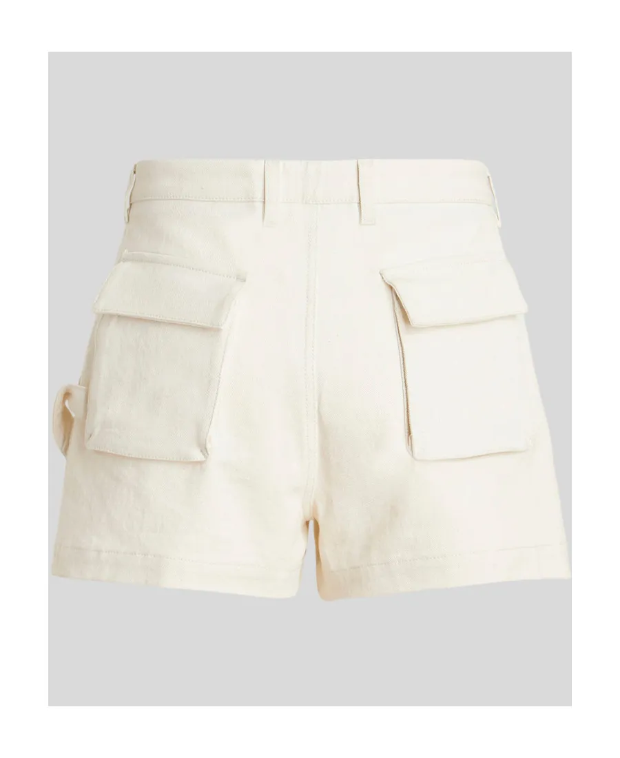 High Waisted Button-Up Chino Shorts