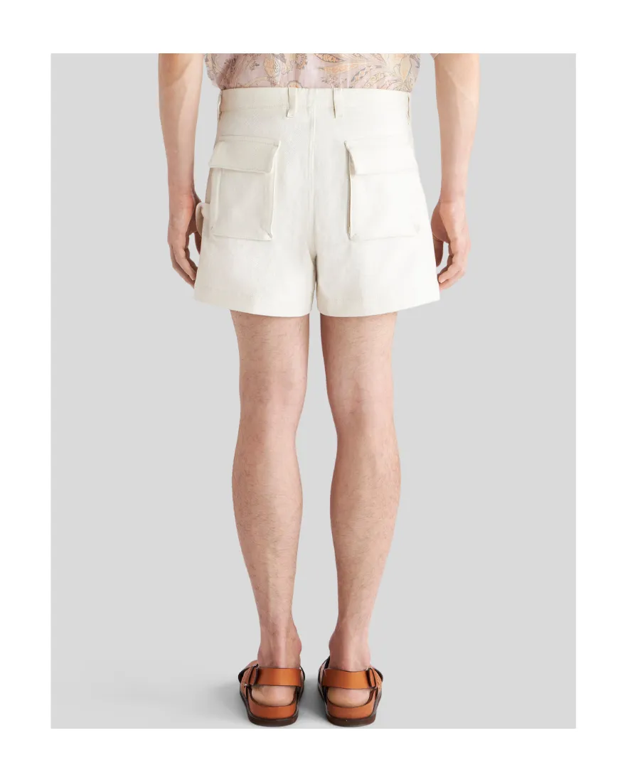 High Waisted Button-Up Chino Shorts