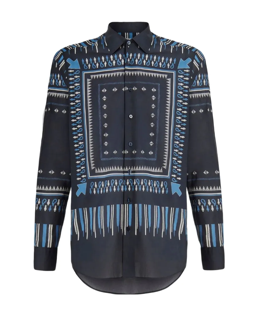 Graphic-Printed Buttoned Shirt