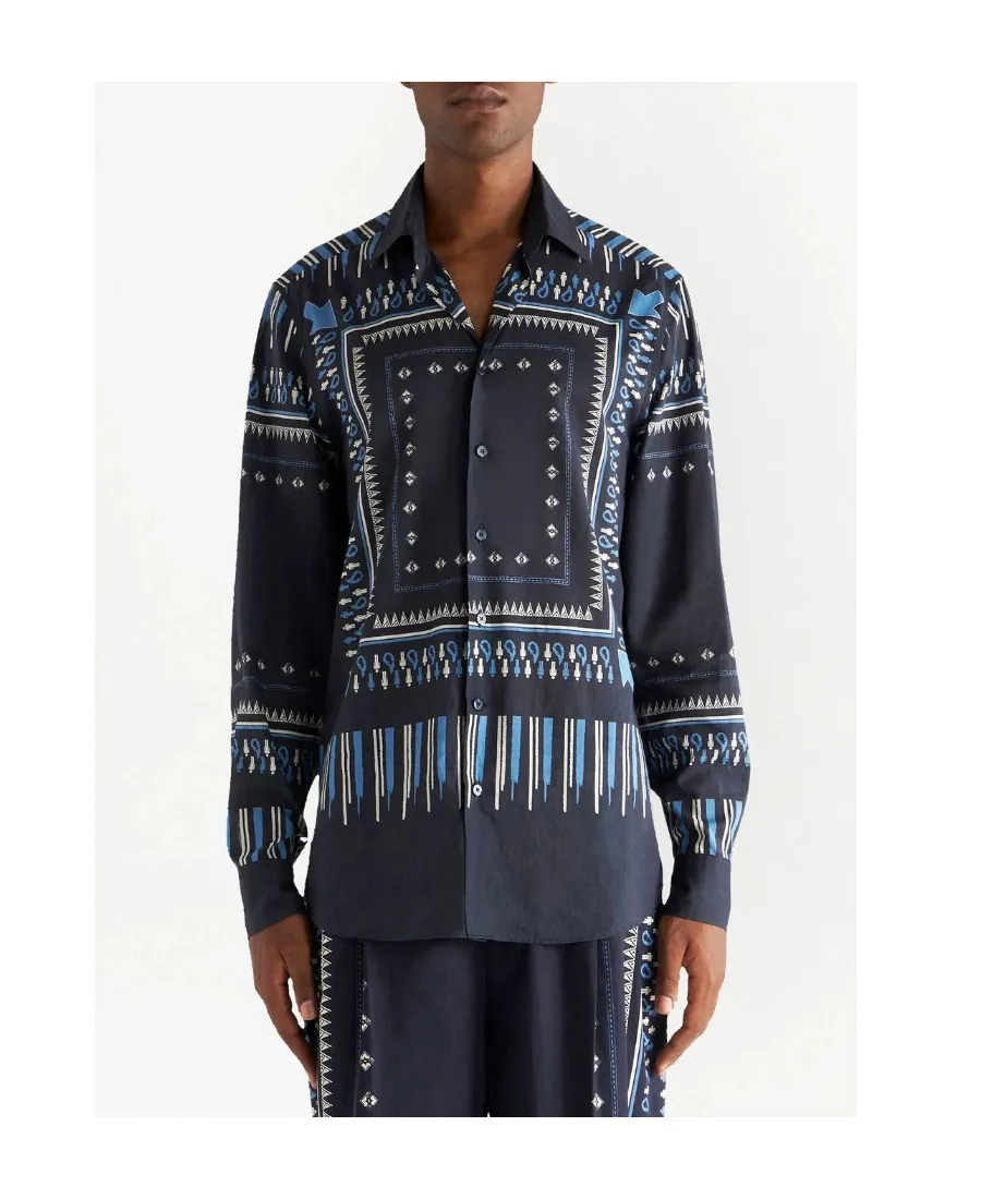 Graphic-Printed Buttoned Shirt
