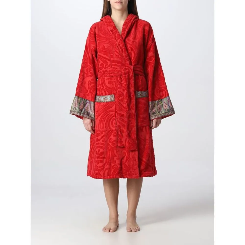 Paisley-Motif Belted Robe