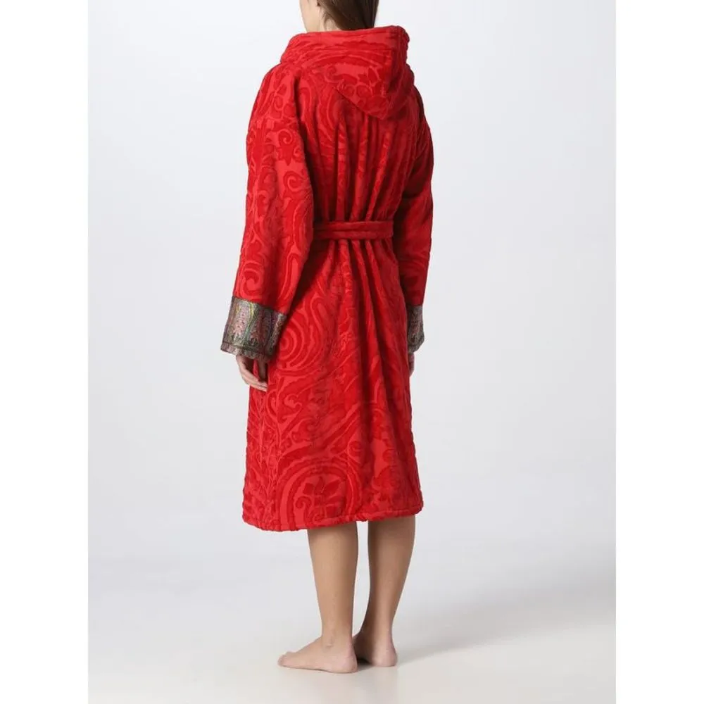 Paisley-Motif Belted Robe