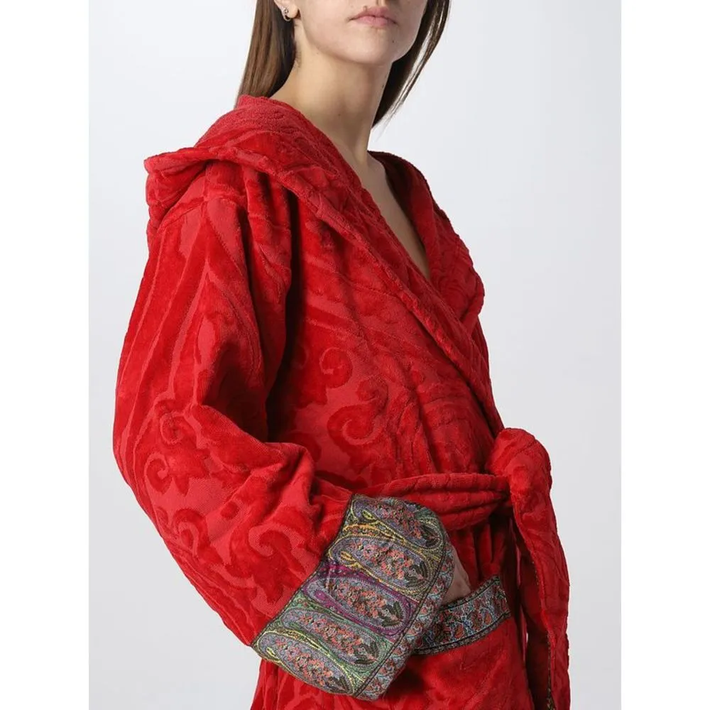 Paisley-Motif Belted Robe