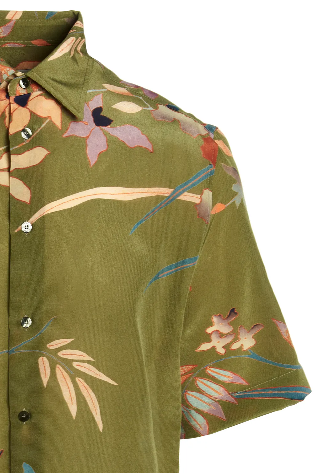 Floral-Pattern Buttoned Shirt