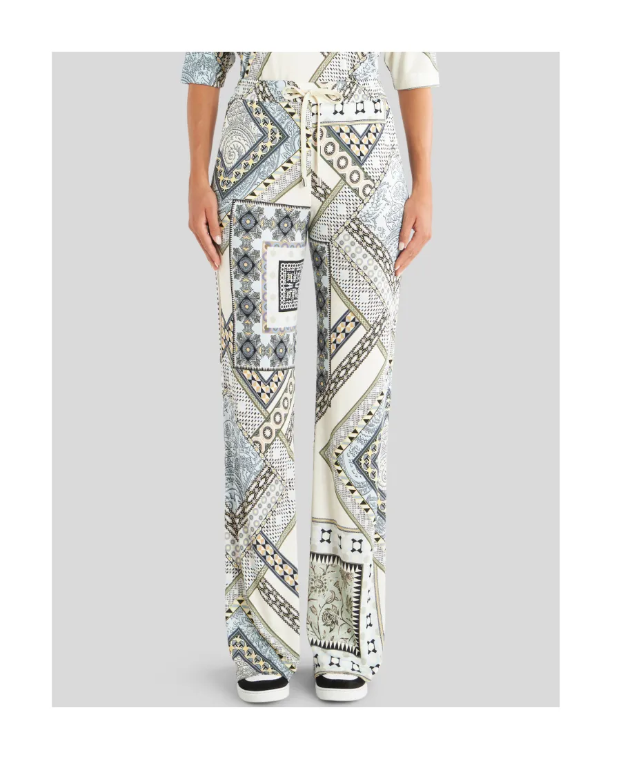 Patchwork Drawstring Track Pants