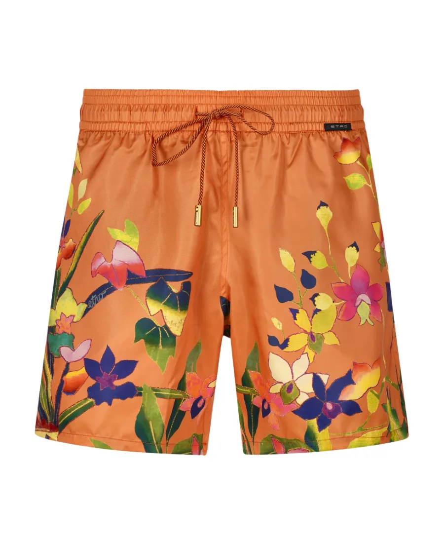 Floral-Print Drawstring Swim Shorts