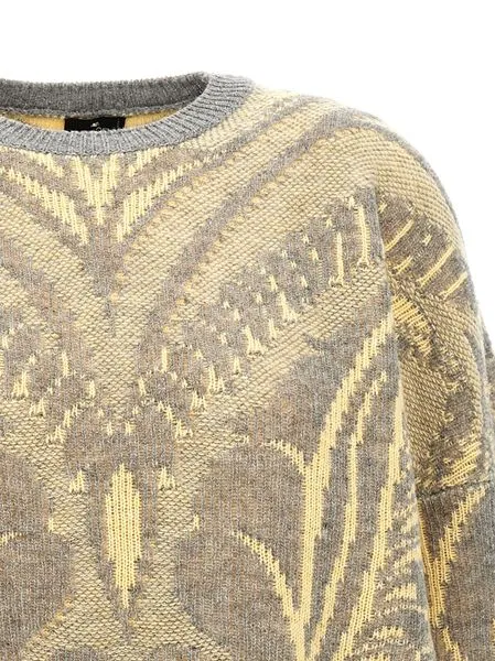 Paisley Pattern Oversized Knitted Jumper
