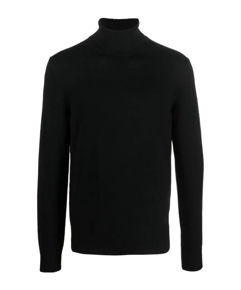 Roll-Neck Straight Hem Knitted Jumper