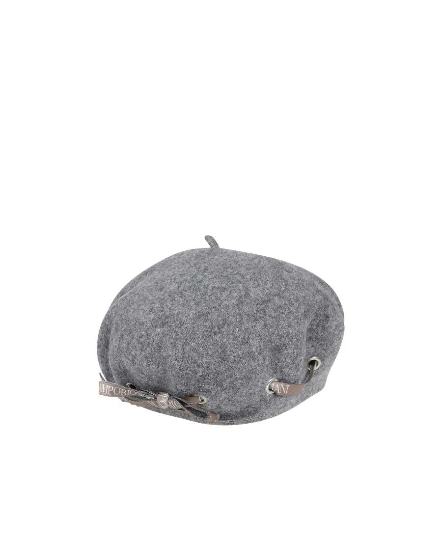 Logo-Print Strap Detail Beret
