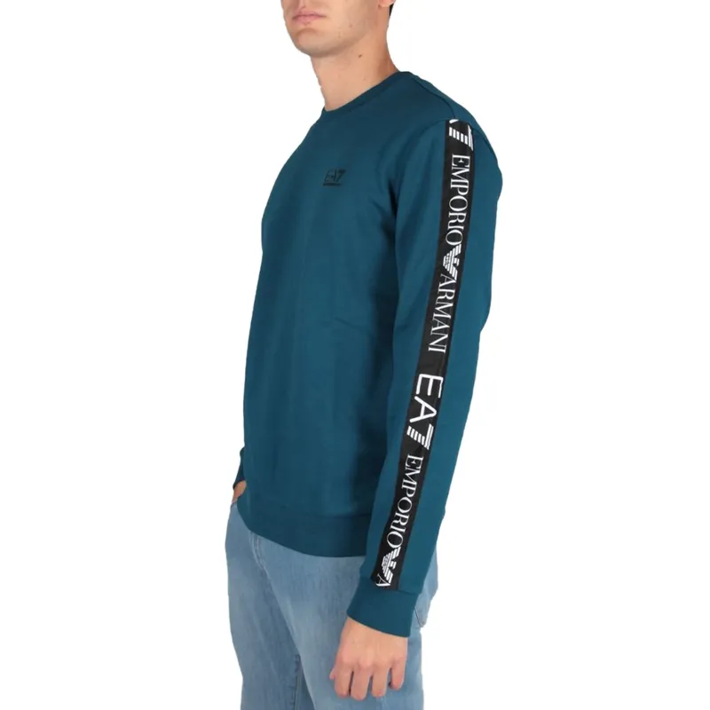 Round-Neck Cotton Long-Sleeved Sweater