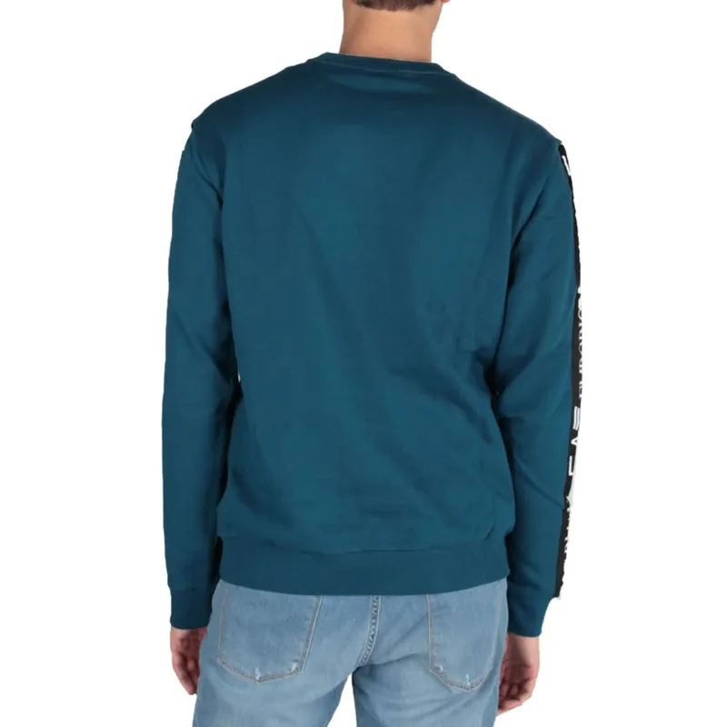 Round-Neck Cotton Long-Sleeved Sweater