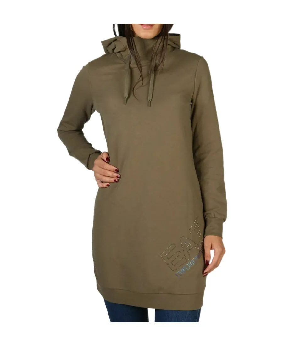 Hooded Long-Sleeved Slim Dress
