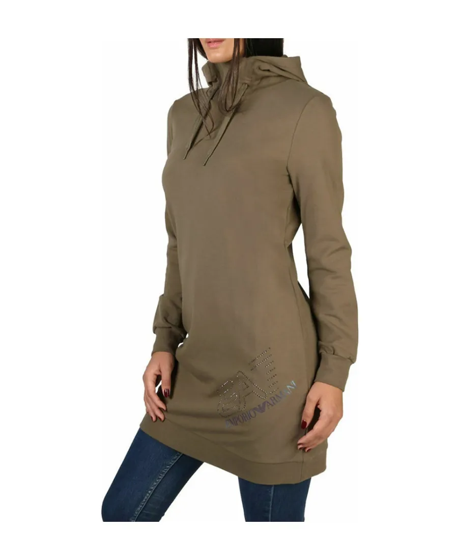 Hooded Long-Sleeved Slim Dress