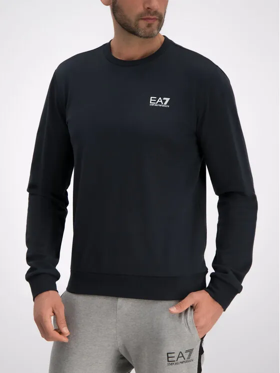 Navy Blue Logo Round Neck Sweater