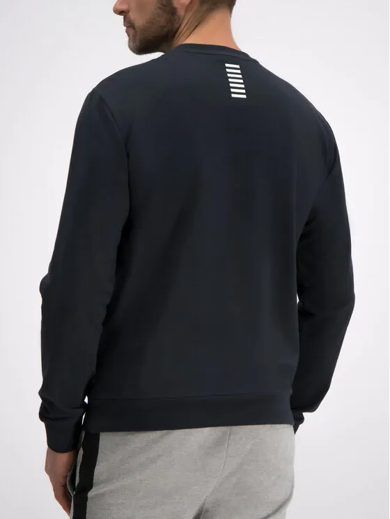 Navy Blue Logo Round Neck Sweater