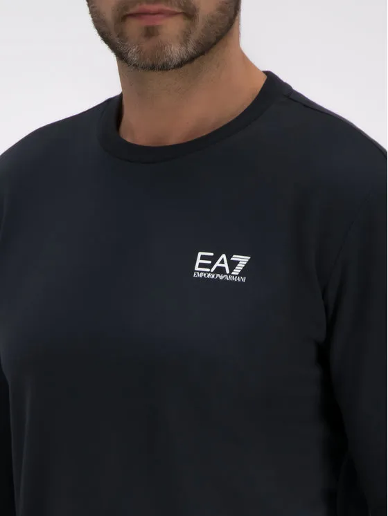 Navy Blue Logo Round Neck Sweater