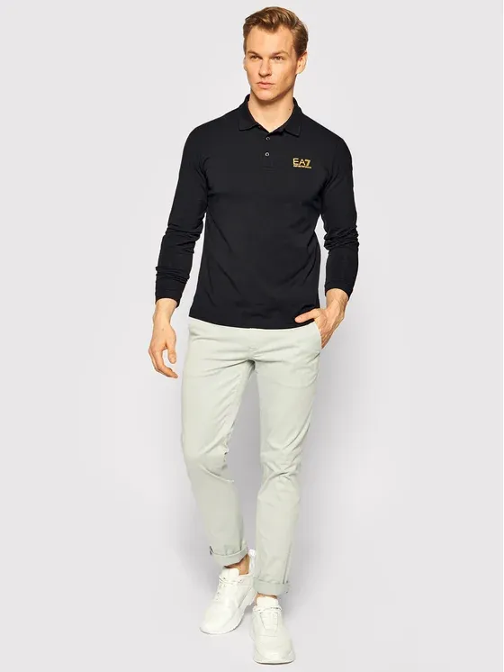 Logo Long-Sleeved Polo Shirt