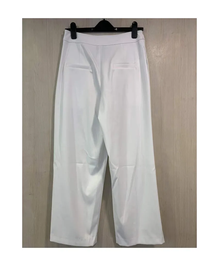Logo Pleated High-Rise Casual Pants
