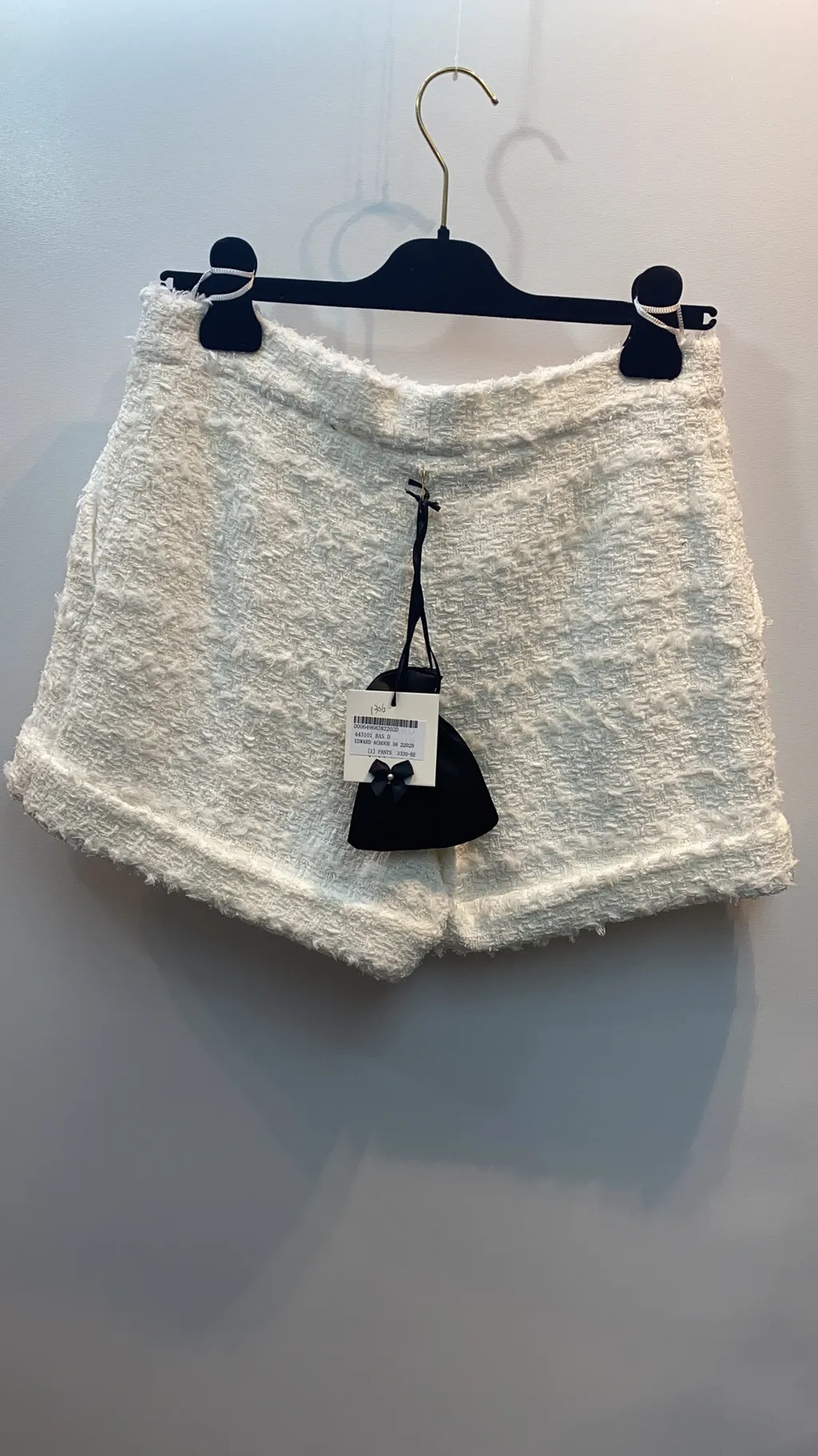 High-Waisted Tweed Shorts