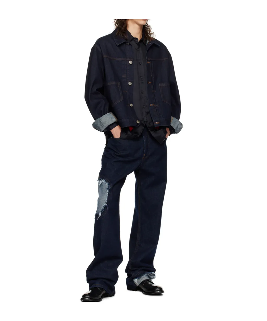 Knife Pleat Denim Jacket