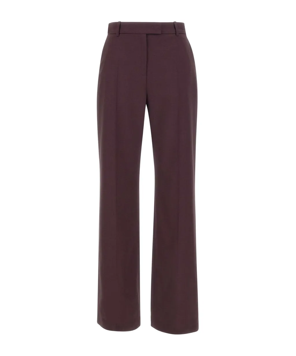 Straight-Leg Wool Pants