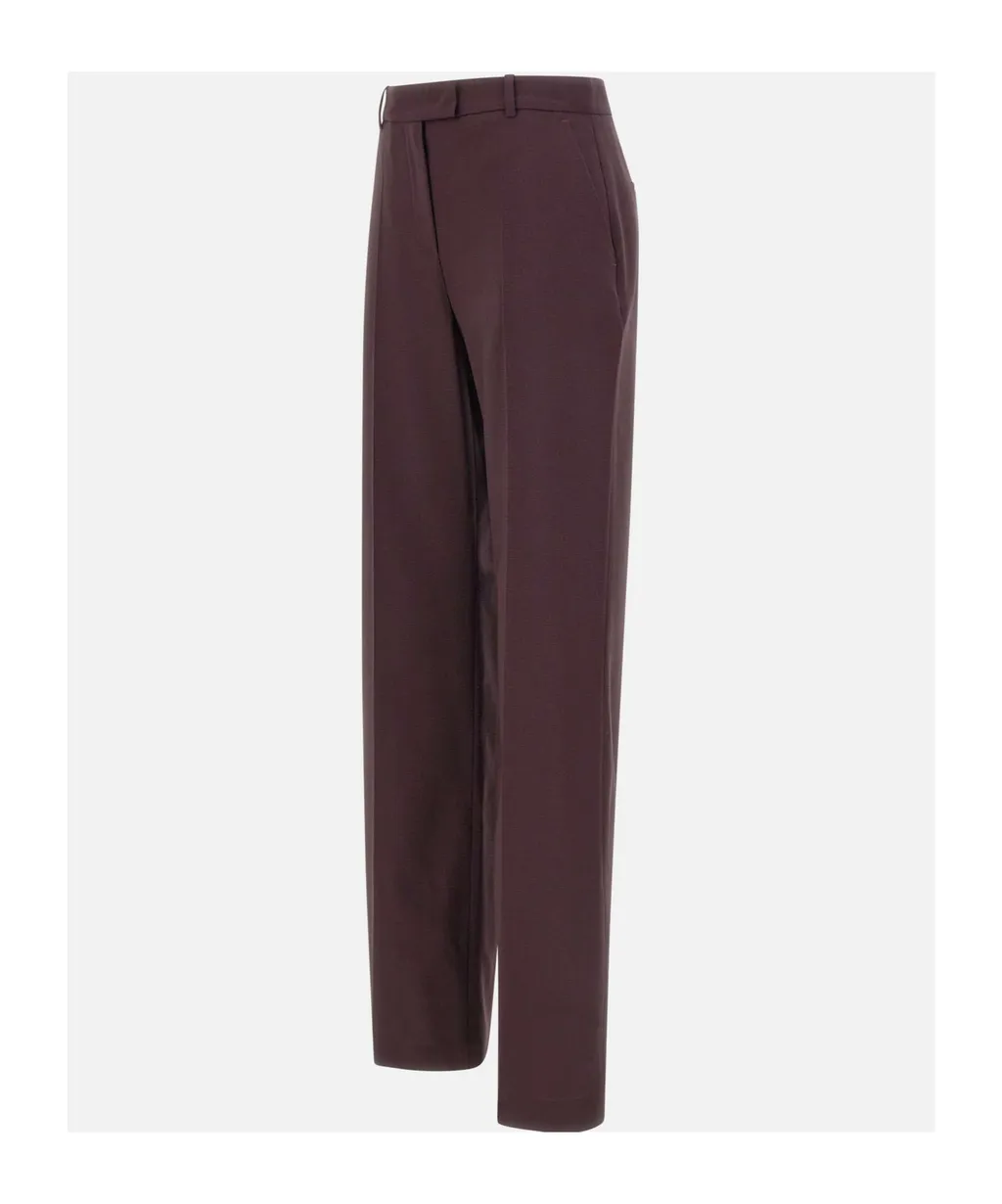 Straight-Leg Wool Pants