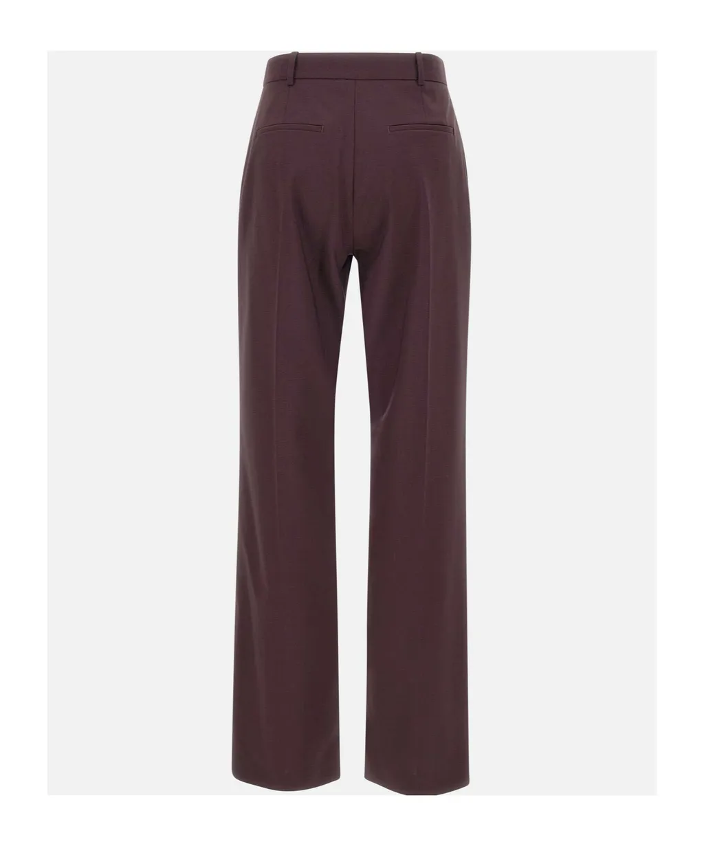 Straight-Leg Wool Pants
