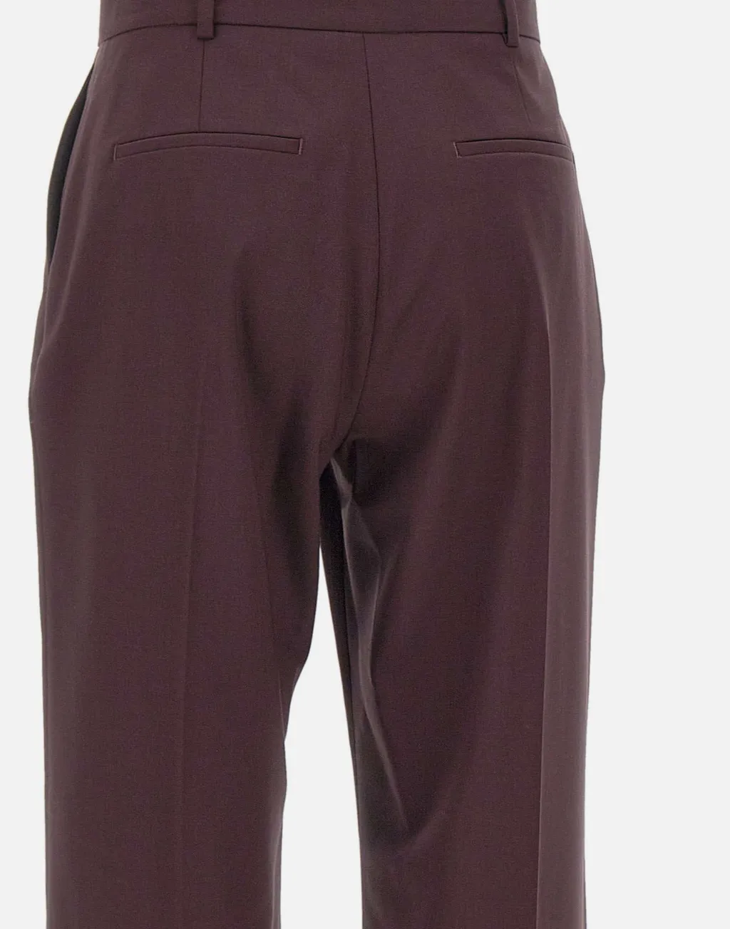 Straight-Leg Wool Pants