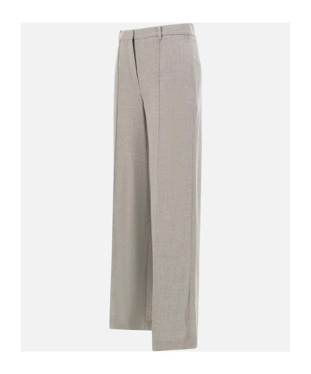 Wide-Leg Wool Pants