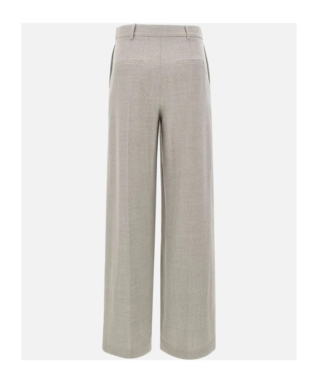 Wide-Leg Wool Pants